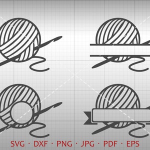 Crocheting SVG, Crochet Monogram Frame , Crochet Clipart Silhouette Cricut Cut File Commercial Use