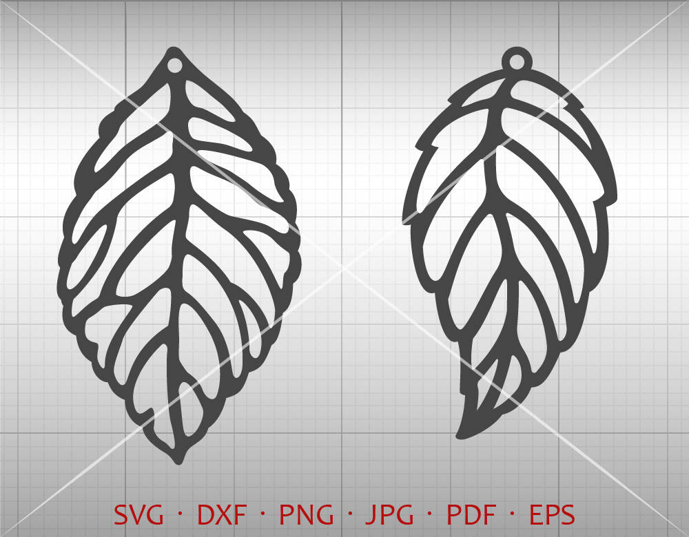 Jewelry Leaf Earring SVG Bundle