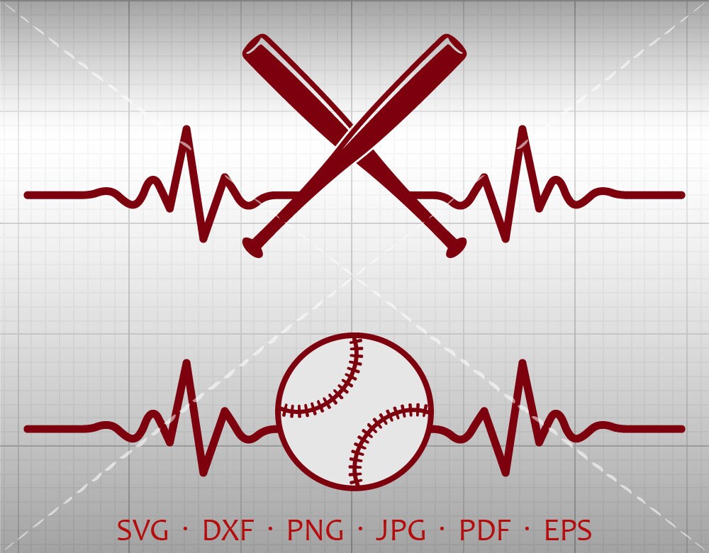 Free Free Baseball Heartbeat Svg 165 SVG PNG EPS DXF File