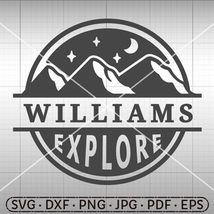 Explore SVG, Split Explore Mountain SVG, Mountain Monogram,  Silhouette Cricut Cut File Commercial Use