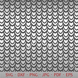 Dragon Scales SVG, Vector Seamless Dragon Scales Clipart DXF Silhouette Cricut Cut File Commercial Use