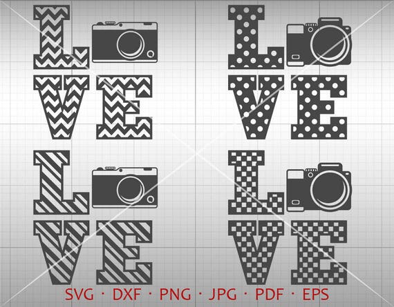 Download Love Photography Svg Love Camera Clipart Chevron Polka Dot Etsy