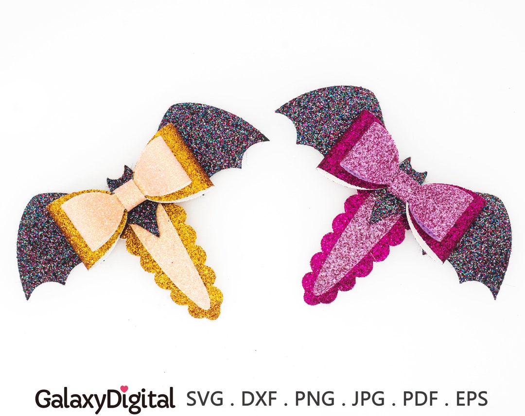 Bat Snap Clip SVG, Halloween Clippie Cover Template, Halloween Hair ...