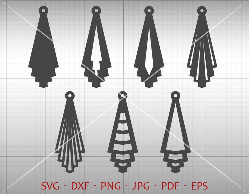 Download Tear Drop Svg Pendant Svg Fish Tail Earring Svg Leather Earring Jewelry Laser Cut Template Commercial Use Vector Dxf Card Making Stationery Papercraft