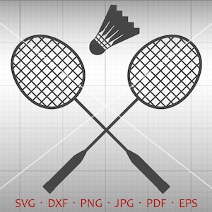 Badminton SVG, Shuttlecock Clipart Silhouette Cricut Cut File Vector Commercial Use