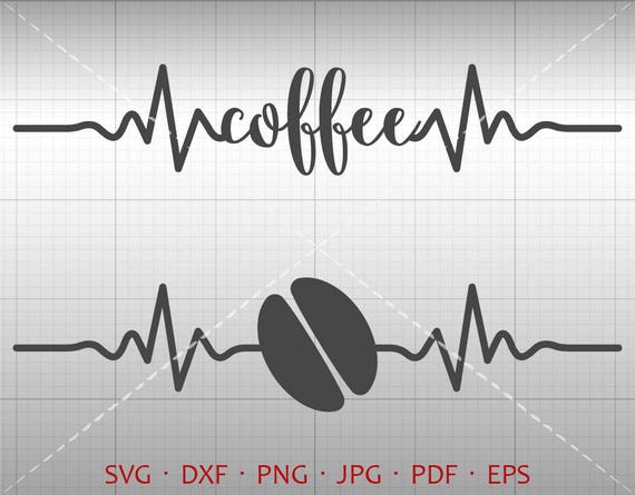 Download Heartbeat Coffee Svg Ekg Coffee Clipart Coffee Bean Svg Etsy