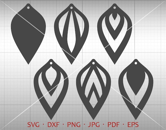 Leaf Earrings SVG, Leaf Tear Drop SVG, Pendant Leaf Svg. Silhouette Cameo  and Cricut Files. Earrings Template. Laser Cut Template. Glowforge - Etsy