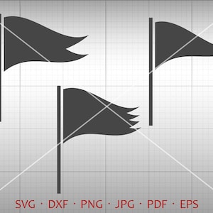 Waving Flag SVG, Guard Flag Clipart DXF Silhouette Cricut Cut File Vector Commercial Use