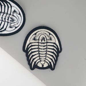 Trilobite Embroidered Patch, Paleontology Punk Rock Applique Iron on, Cambrian