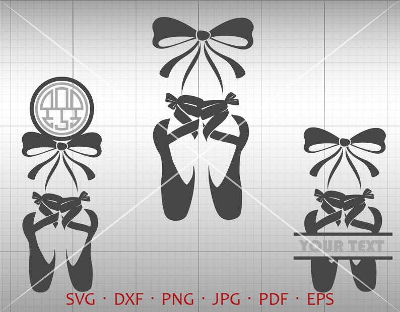 Download Ballet Shoes SVG Ballet Dancer Svg Ballet Monogram Frame ...