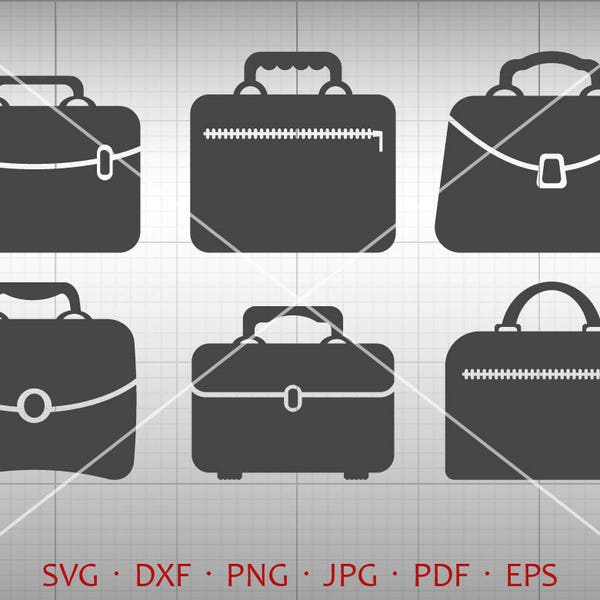 Handbag SVG, Briefcase SVG, Gripesack Clipart Silhouette Cricut Cut File Vector Commercial Use