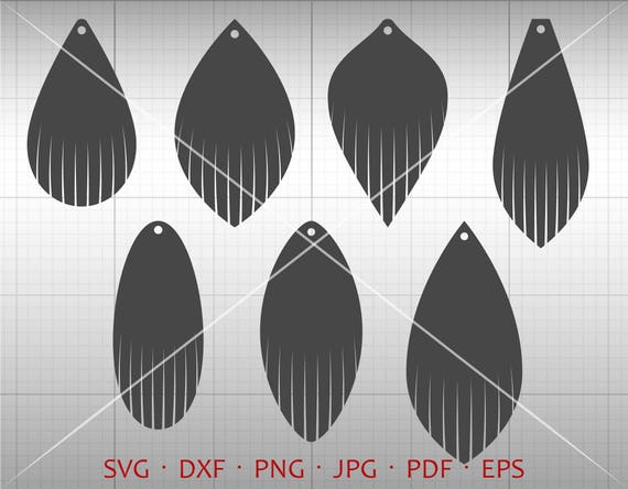 Download Fringe Earring SVG Fringe Tear Drop SVG Pendant svg Vector ...