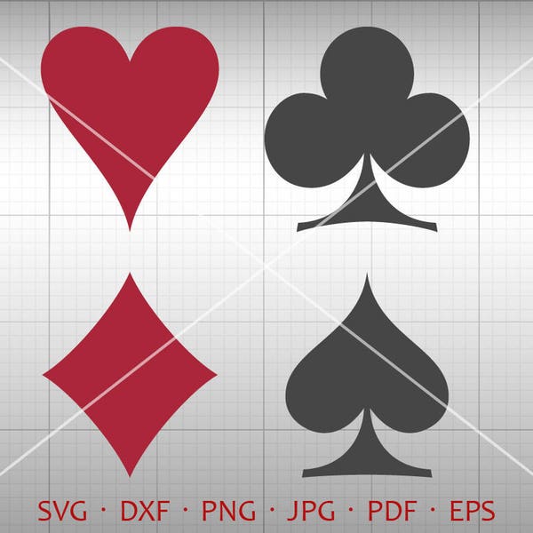 Poker SVG, Poker Clipart Vector DXF Silhouette Cricut Cut File Commercial Use
