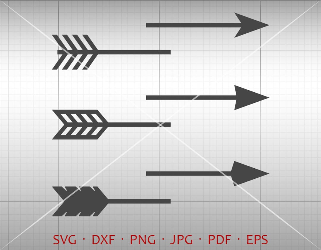 Split Arrow SVG, Split Arrow Clipart Vector DXF Silhouette Cricut Cut