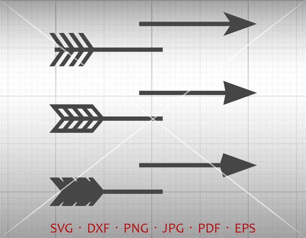 Download Split Arrow SVG Split Arrow Clipart Vector DXF Silhouette | Etsy
