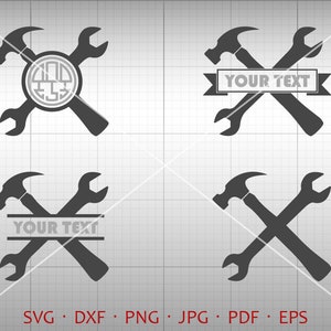 Handyman SVG, Woodworker SVG, Handyman Monogram SVG ,  Clipart Silhouette Cricut Cut Files (svg, dxf, eps, png, pdf)