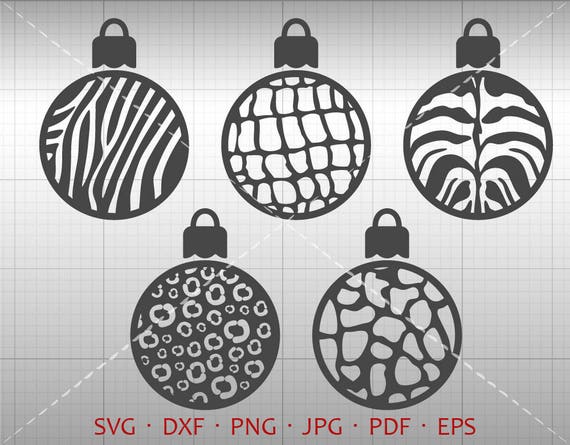 Download Animal Pattern Christmas Ornaments Svg Christmas Decoration Etsy