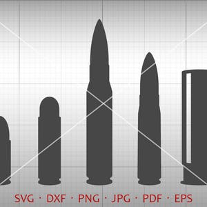 Bullet SVG, Bullet Clipart Vector DXF Silhouette Cricut Cut File Commercial Use