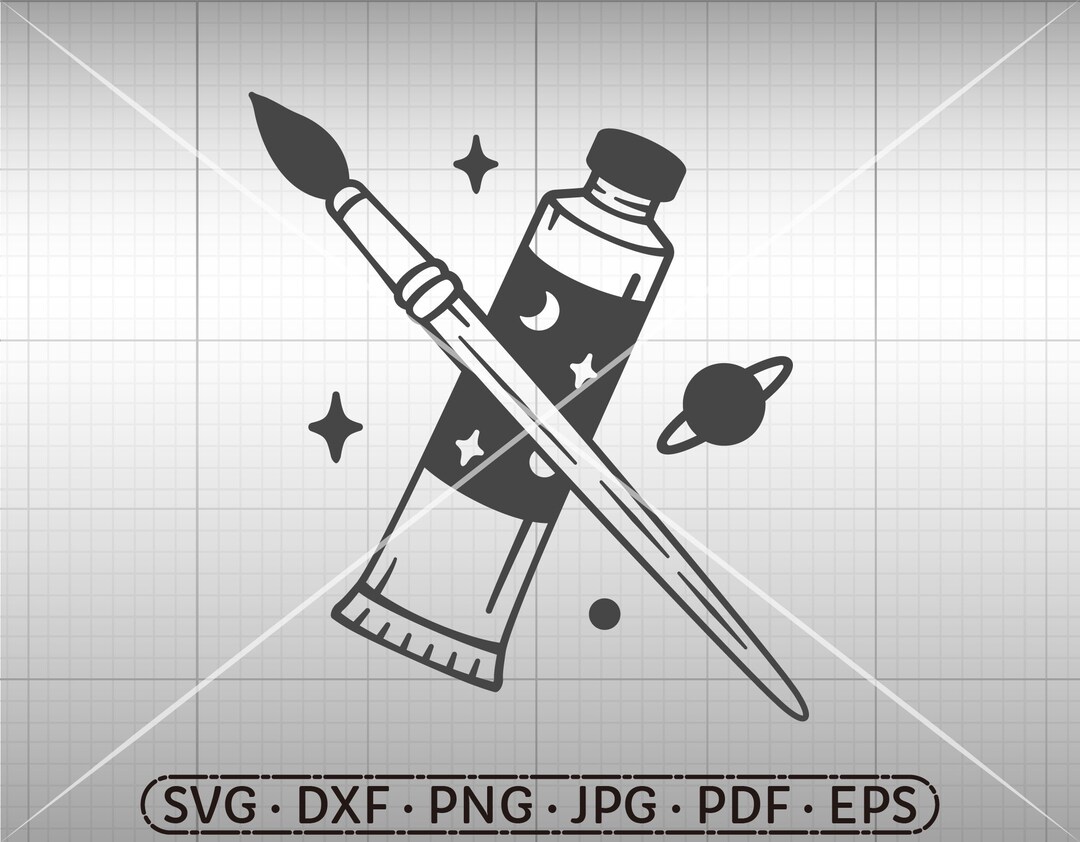 Artist SVG, Paint and Brush SVG, Art SVG, Silhouette Cricut Cut File ...