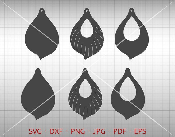 Buy Floral Leaf Earring SVG, Tear Drop SVG, Pendant Svg, Teardrop Vector  DXF, Leather Earring Jewelry Laser Cut Template Commercial Use Online in  India - Etsy