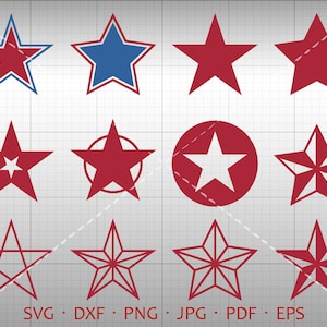 Star Svg  Star Clipart Collection Silhouette Cricut Cut Files  (svg, dxf, eps, png, jpg, pdf)