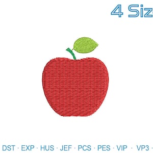 Mini Apple Embroidery Design , Teacher Embroidery File, Machine Embroidery Design Commercial use
