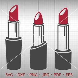 Lipstick SVG, Makeup Clipart, Lipstick Clipart Silhouette Cricut Cut File Vector Commercial Use