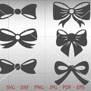 Bow SVG, Bow Clipart Silhouette Cricut Cut File Vector Commercial Use