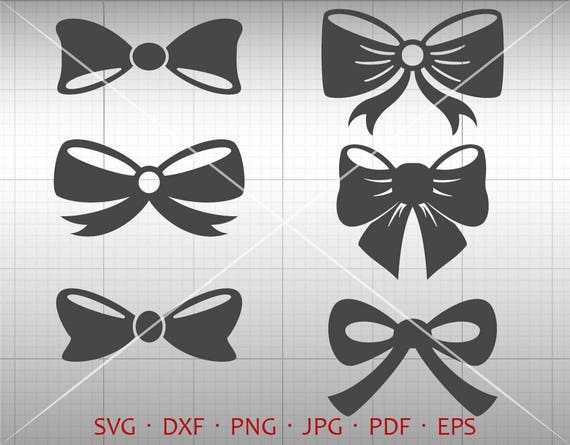 Download Bow Svg Bow Clipart Silhouette Cricut Cut File Vector Etsy