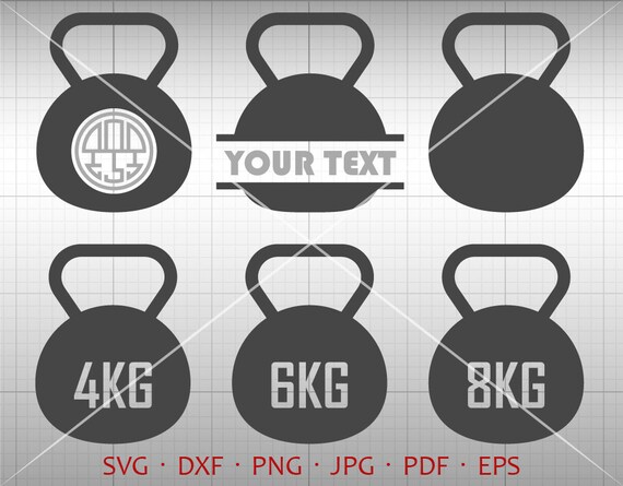 Weight SVG Kettlebell SVG Monogram Weight SVG Kettlebell SVG Monogram