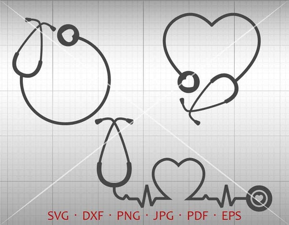 Download Stethoscope Svg Nurse Monogram Frame Stethoscope Heart Etsy