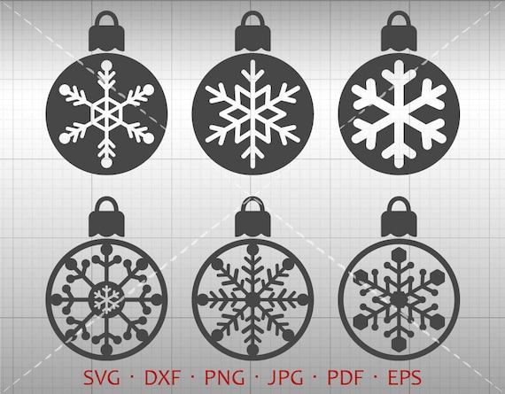 Download Snowflake Christmas Ornaments Svg Christmas Decoration Ball Etsy