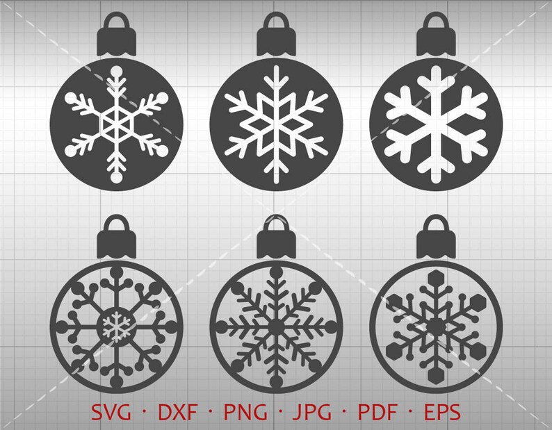 Snowflake Christmas Ornaments SVG Christmas Decoration Ball | Etsy Snowflake Christmas Ornaments SVG Christmas Decoration Ball | Etsy