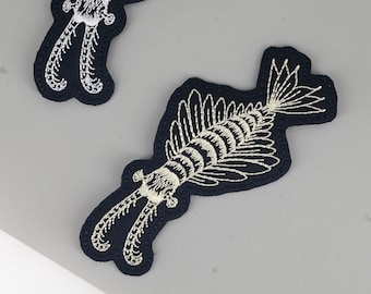 Anomalocaris Embroidered Patch, Paleontology Punk Rock Applique Iron on, Cambrian