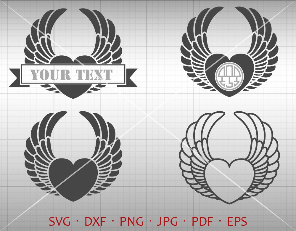 Free Free Heart Wings Svg 9 SVG PNG EPS DXF File