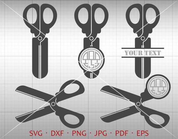 Download Scissors SVG Sewing Scissors Monogram Frame Scissors | Etsy