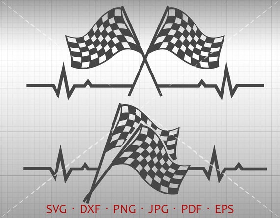 Download Heartbeat Racing Svg Ekg Race Clipart Dxf Silhouette Cricut Etsy