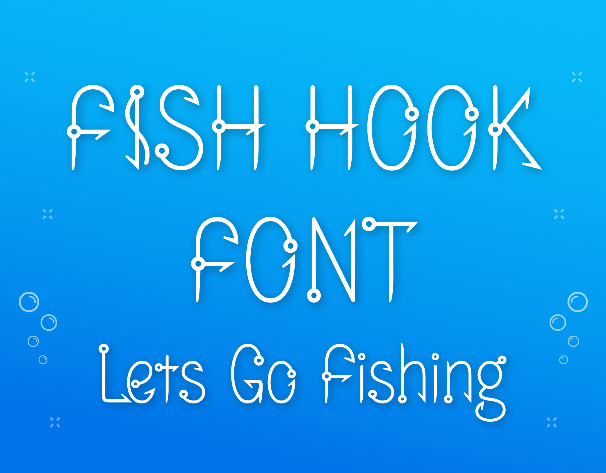 Fish Hook Font Fishing Hunter Font OTF and TTF Etsy