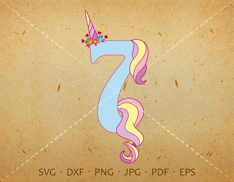 Download 7th Birthday Unicorn SVG Seventh Unicorn Birthday SVG ...