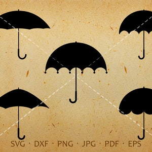 Umbrella SVG, Umbrella Clipart Shirt SVG Silhouette Cricut Cut Files (svg, eps, dxf, jpg, png, pdf)