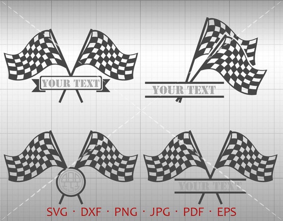 Download Racing Flag Monogram Frame Checkered Race Flag Clipart SVG ...