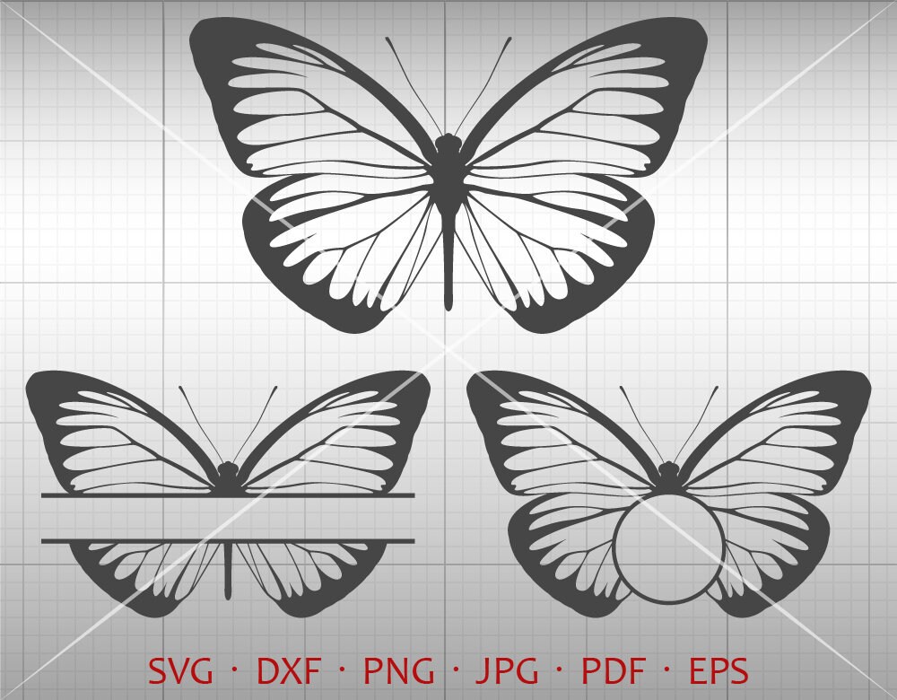 Download Butterfly Svg Butterfly Monogram Frame Svg Butterfly Clipart Silhouette Cricut Cut Files