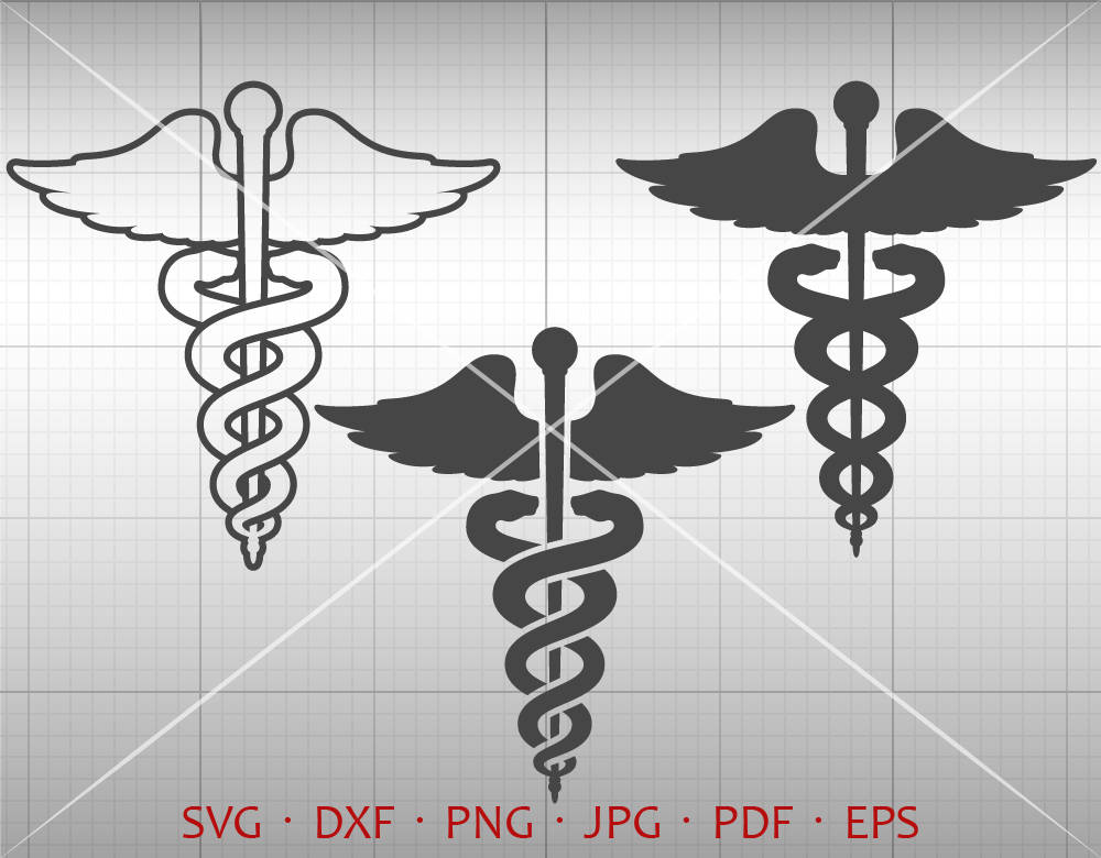 Download Caduceus SVG Medical Symbol Clipart Doctor Nurse Healing ...