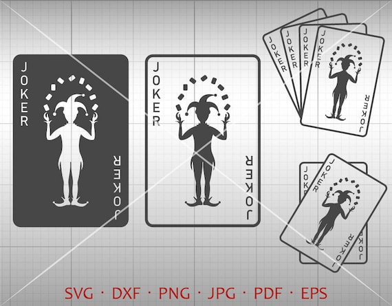 Poker Joker Svg Joker Clipart Playing Cards Svg Dxf Etsy