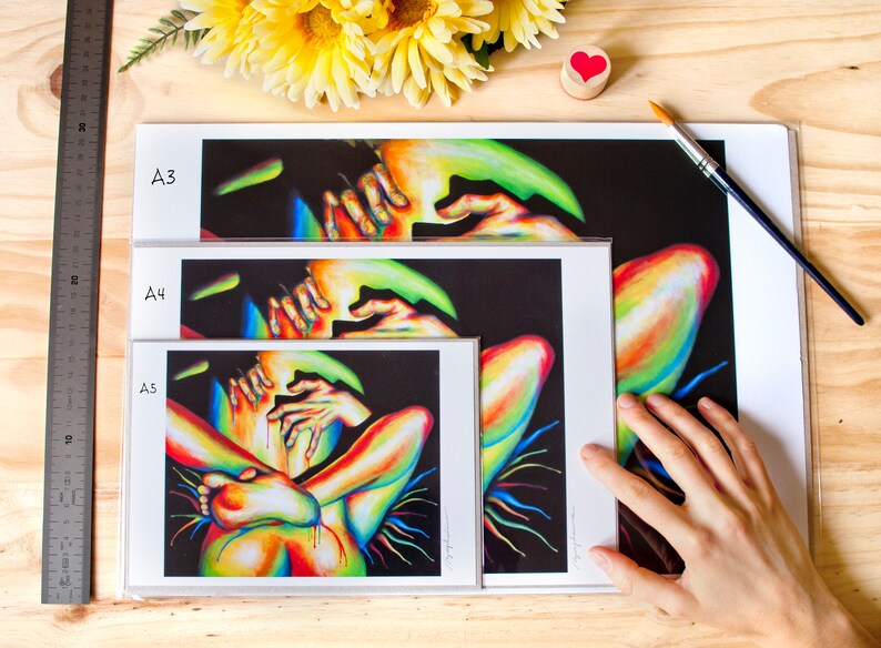 Colorful Climax Erotic Art GiclÉe Print Illustration Wall Etsy