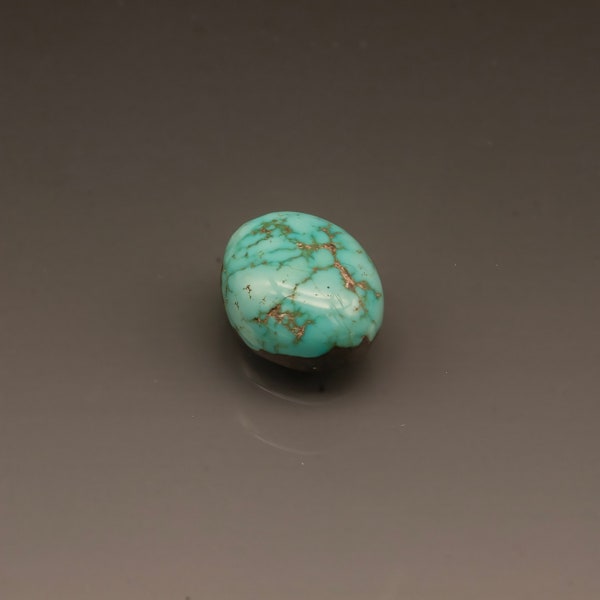 Number eight spiderweb turquoise/ rare, vintage, gemstone cabochon/ natural untreated/ collector gemstone/ 15 mm x 12 mm x 7 mm. 10 carats.