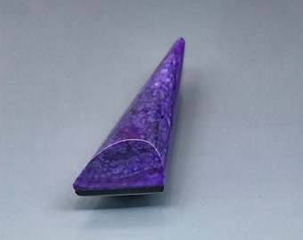 sugilite freeform cabochon deep purple designer gemstone natural untreated polished all sides10x25x6 10.5ct.
