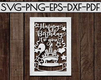 Download Birthday Card Svg Etsy