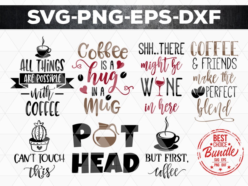 Download Coffee bundle svg cut files coffee mug svg funny coffee | Etsy