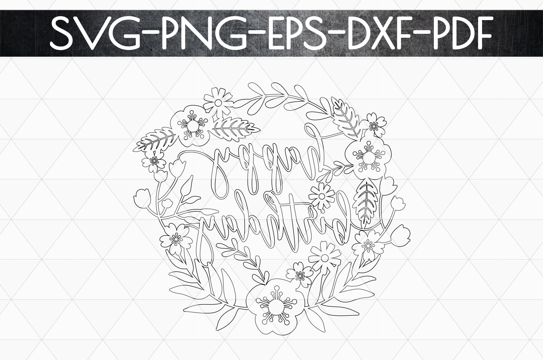 Happy birthday flower svg cutting file cut files leaves svg Etsy